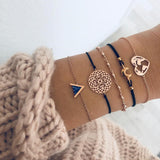 Boho Charm Bracelets & Bangles Set For Women Vintage Beaded Bracelet Fashion Multilayer Pulseras Accessories Mujer 2019 Bijoux