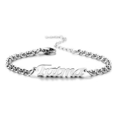 Personalized Custom Name Bracelet Charms Handmade Women Kids Jewelry Engraved Handwriting Signature Love Message Customized Gift